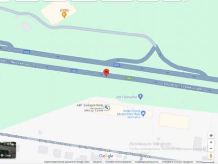 Билборд B в Горе, 3х6  Бориспільське шосе рядом  АВТ Боварія, напрямок в Київ схема