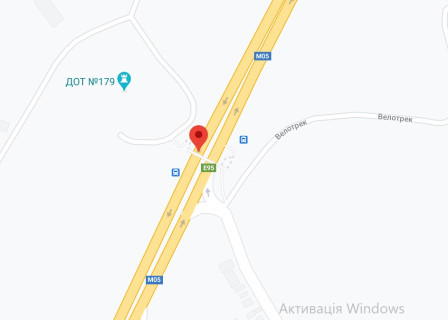 Нестандарт A у с. Віта-Поштова, 2х16  М-05 Одеська тр. 19+100 км від КПП. Пятий від Києва - с. Віта-Поштова, с.Круглик, зупинка, з Києва схема