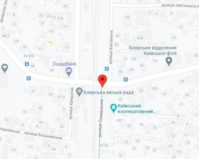 Билборд B в Боярке, 3х6  м. Боярка ЖД переїзд. схема