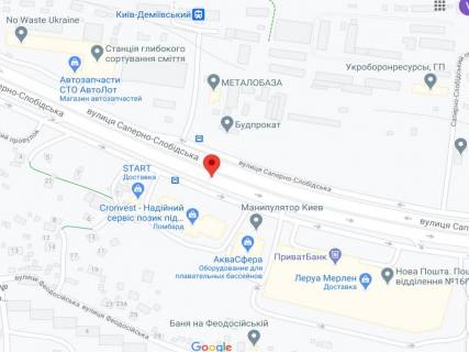 Нестандарт B в Киеве, 2х8  вул. Саперно-Слобідська,22 Леруа Марлен 50м (Пішохідний міст в напрямку деміївської площі) схема
