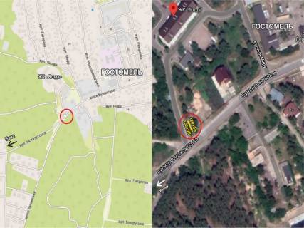 Билборд B в Гостомеле, Щит3х6  Гостомель, вул.Бучанське шосе (біля ЖК Ягода) схема