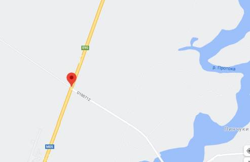 Нестандарт A у , Пінчуки (Пінчуки), 2х16  М-05 Одеська тр. 59+080 (Гарант) км від КПП. Тринадцятий від Києва - поворот на с. Пінчуки, зупинка, Гот.- рест. комплекс Океан, з Києва схема