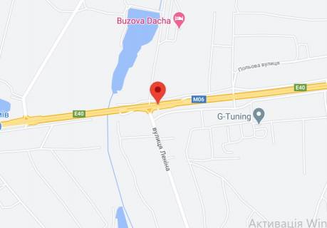 Нестандарт A в Киеве М-06 Житомирська траса 35+050 км від КПП. Дванадцятий від Києва, с. Бузова, зупинка, напрямок - з Києва схема