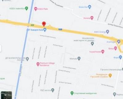 Билборд B в Киеве, 3х6  Бориспільське шосе, 31+450 , Хутор Чубинського, Національний  заповідник, в напрямку з Києва схема