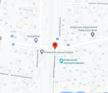 Билборд A в Боярке, 3х6  ЖД переїзд схема