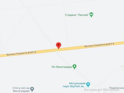 Non-Standard A in Kyiv Velika Kil'ceva doroga, povorot na park Vinogradar, v storono Pusi-Vodici scheme