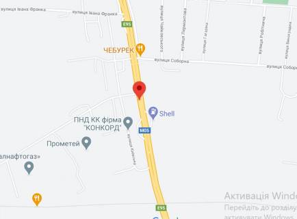 Нестандарт A на трассах Киевской области, 2х16  М-05 Одеська тр. 67+950 км від КПП. Чотирнадцятий від Києва - с. Гребінки, зупинка, Гот.- рест. комплекс Гребінки, Агрофірма Конкорд, АЗС Shell, з Києва схема
