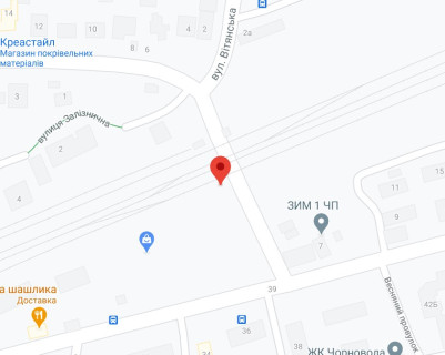 Билборд A в Вишневое, 3х6  м. Вишневе, вул. Чорновола-1 (жд переїзд)- перший від переїду схема