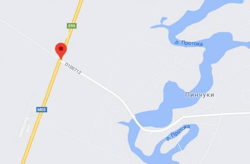 Нестандарт A у , Пінчуки (Пінчуки), 2х16  М-05 Одеська тр. 59+080 (Гарант) км від КПП. Тринадцятий від Києва - поворот на с. Пінчуки, зупинка, Гот.- рест. комплекс Океан, в напрямку Києва схема