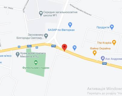Билборд B в Белогородке, 3х6  с. Білогородка, вул. Володимирівська (біля ринку) схема