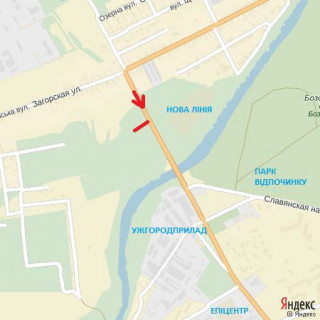Билборд A в Ужгороде вул.Баб'яка-Загорська(ТЦ Нова Лінія), напрям-Капушанська (Перемоги) схема