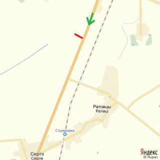 Билборд B в трассах Закарпатья Автодорога Київ-Чоп, район с.Холмок-с.Сюрте,  напрям-Ужгород (4 км) схема