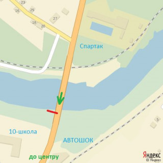 Билборд A в Ужгороде вул.Анкудінова(транспортний міст), напрям-Станційна схема