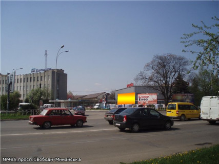 Билборд A в Ужгороде вул.Минайська-просп.Свободи(перехрестя), піш.перехід, автоб,зуп, ТЦ Україна, напр.-вул.Минайська фото 1
