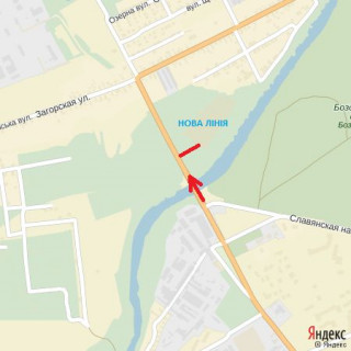Билборд A в Ужгороде вул.Баб'яка (в'їзд доТЦ Нова лінія), напрям - вул.Загорська схема