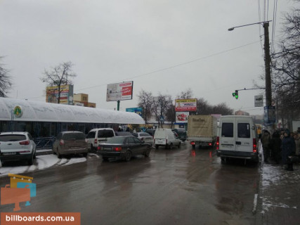 Билборд A в Каменец-Подольском, 6х3  пр. Грушевського (зупинка біля Центрального ринку) (на Чернівці) фото 1