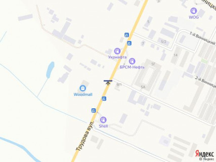 Билборд A в Хмельницком, 6х3  вул. Трудова. ТЦ Вудмол. Авторинок схема