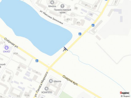 Білборд, Бігборд (Борд)  B у Хмельницькому, 6х3  вул. Панаса Мирного, озеро схема