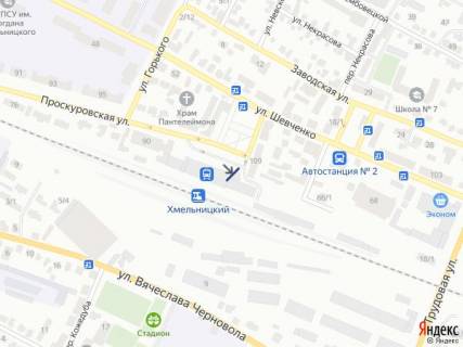 Билборд A в Хмельницком, 6х3  вул.Проскурівська (залізничний вокзал) схема