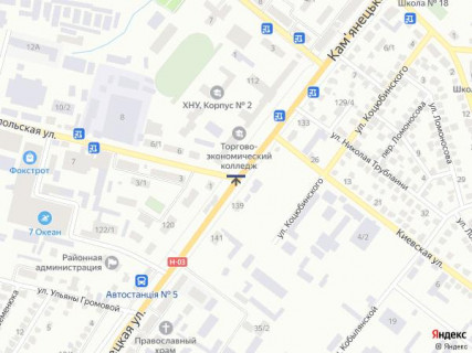 Билборд B в Хмельницком, 6х3  вул. Каменецкая/Тернопільька схема