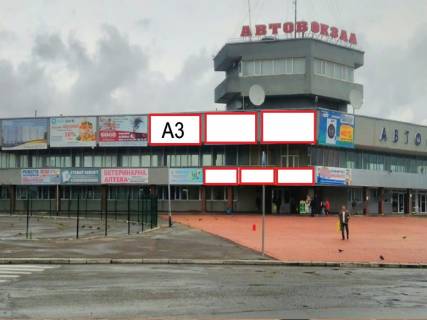 Билборд A в Хмельницком, 5.8х2.8  Проспект Миру, 94/1. Автовокзал 1 схема