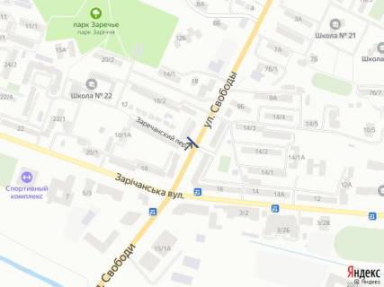 Билборд B в Хмельницком, 6х3  вул. Свободи 16 схема