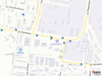 Билборд B в Хмельницком вул. Купріна (поворот на Дубовский ринок) схема