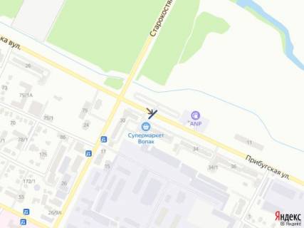 Билборд A в Хмельницком, 6х3  вул. Прибузька, 32 схема