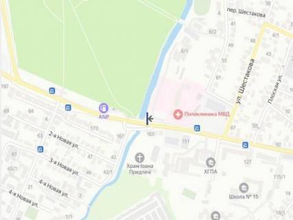 Билборд A в Хмельницком, 6х3  Вул. Проскурівського підпілля. Поліклініка МВС схема
