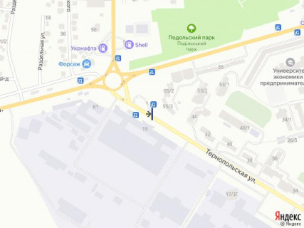 Білборд, Бігборд (Борд)  A у Хмельницькому, 6х3  вул. Тернопільська 19 схема