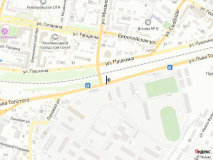 Billboard A in Khmelnitsky, 6х3  st.Tolstogo - st.Grusevs'kogo (zi storoni KPP). nepodalik: velika stoanka (v centr, na rinki) scheme