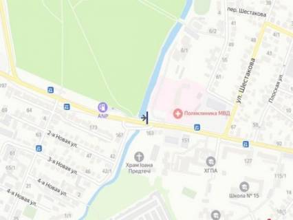 Билборд B в Хмельницком, 6х3  Вул. Проскурівського підпілля. Поліклініка МВС схема
