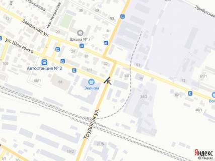 Билборд A в Хмельницком, 6х3  вул.Шевченка-вул.Трудова схема