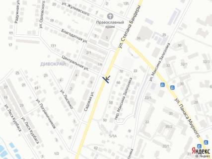 Билборд B в Хмельницком, 6х3  вул.Степана Бандери (Маршала Рибалка) (Дивокрай) схема