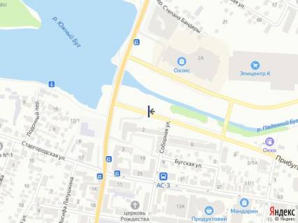 Билборд A в Хмельницком, 6х3  вул. Прибузька (Камянецька) схема