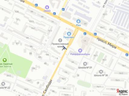 Билборд B в Хмельницком, 6х3  вул. Свободи, ( біля СВ) схема