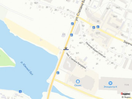 Билборд B в Хмельницком, 6х3  вул. Степана Бандери (Маршала Рибалка) навпроти виїзду з пляжу схема