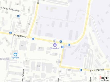 Билборд B в Хмельницком, 6х3  Вул. Купріна, оптовий Ринок, АЗС схема