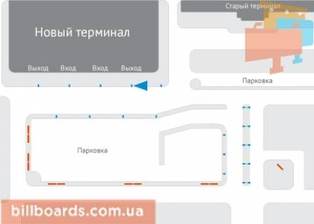 Призма  в Харькове, 3х6  Аэропорт Харьков (вход/выход в новый терминал) - 163748 схема
