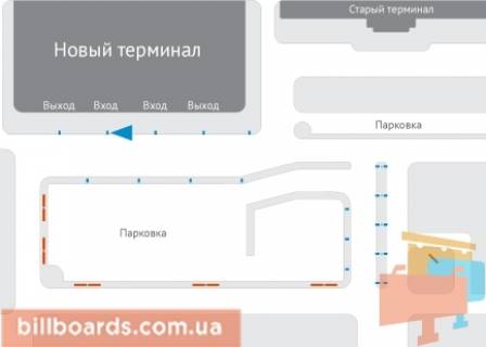 Призма  в Харькове, 3х6  Аэропорт Харьков (вход/выход в новый терминал) - 163756 схема