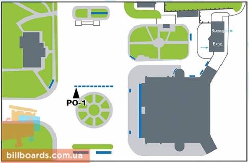 Ситилайт A в Одессе, 1,2х1,8  Аэропорт Одесса (радиус терминала, выезд) схема