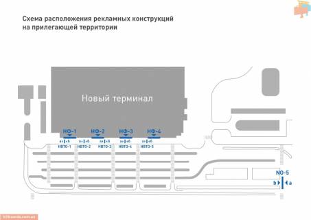 Ситилайт A в Одессе, 1,2х1,8  Аэропорт Одесса (вход/выход в терминал)_1я линия схема