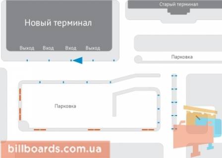 Призма  в Харькове, 3х6  Аэропорт Харьков (вход/выход в новый терминал) - 163751 схема