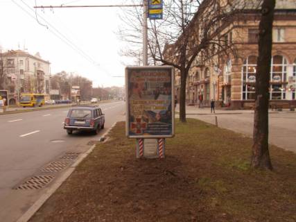Ситилайт A в Запорожье, 1.2x1.8  пр. Соборный – ул. Южноукраинская – ул. Мира (НЕПОДСВЕЧЬ) фото 1