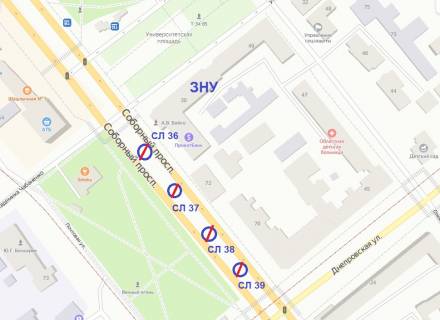 Ситилайт Р/П в Запорожье, 1.8x1.2  пл. Університетська — пл. Волі схема