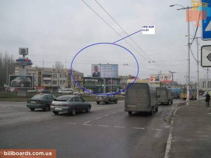 Призма A в Запорожье проспект Соборний (проспект Леніна) -вул.Космічна (коло), обличчям на Космос (призматрон) - 3734 фото 1