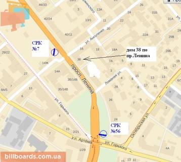 Призма A в Запорожье пр.Соборний,22 -вул.Поштова, - маг.“Сігнал” (призматрон) - 26216 схема