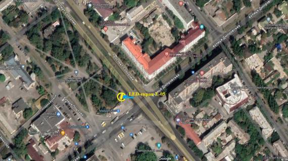 Видеоборд A в Запорожье, 5,76х2,88  пр.Соборний — майдан Волі - 489480 схема