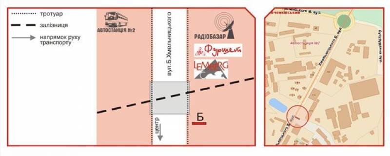 Билборд B в Львове, 3х6  Б.Хмельницкого ул. , 176 схема