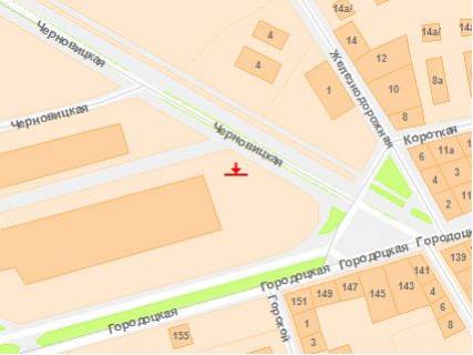 Билборд A в Львове Черновицкая ул. схема